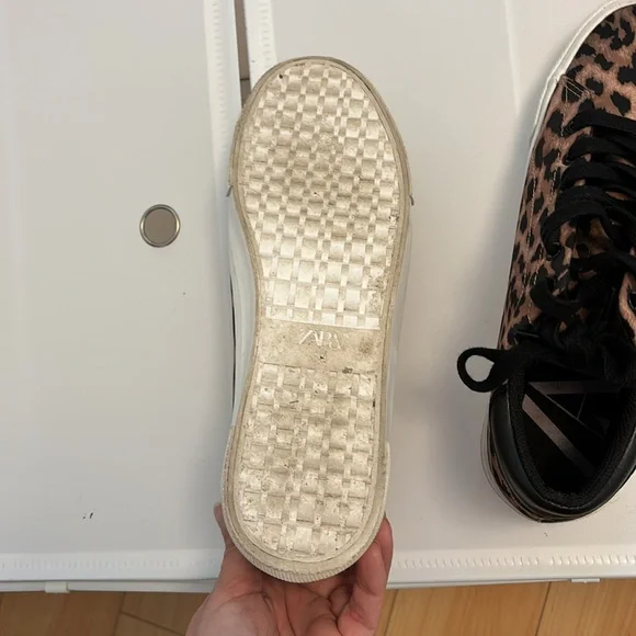 Zara leopard print satin sneakers - Picture 5 of 7